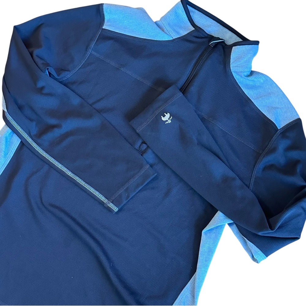 Brooks Brothers Pullover‎ Men's Medium Blue Performance Series  Quarter Zip